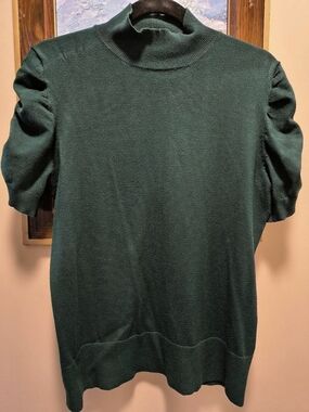 Spense Mini Turtleneck Top in Green Size Medium